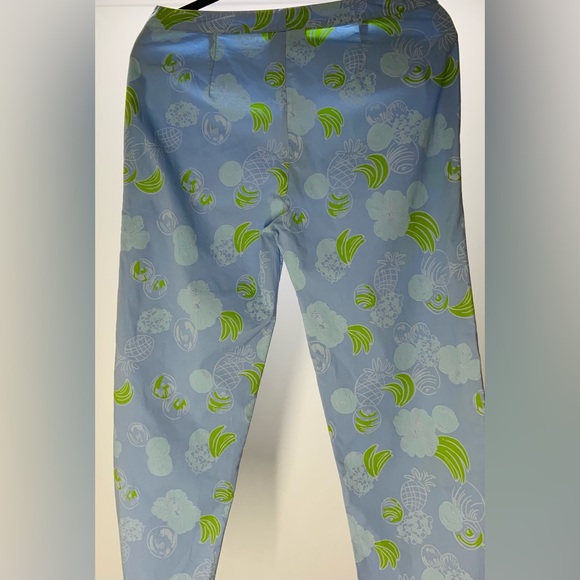 Lily Pulitzer Pineapple Print Blue Capri Pant - Picture 2 of 10